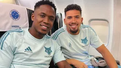 Luis Sinisterra (E) viajou com a delegação para enfrentar o Palmeiras