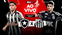 Botafogo x Santos é transmitido ao vivo pelo Bolavip Brasil. Fotos: Thiago Ribeiro/AGIF e Baggio Rodrigues/AGIF