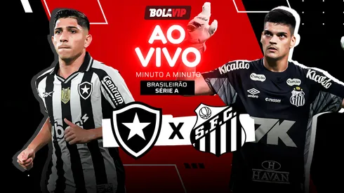 Botafogo x Santos é transmitido ao vivo pelo Bolavip Brasil. Fotos: Thiago Ribeiro/AGIF e Baggio Rodrigues/AGIF