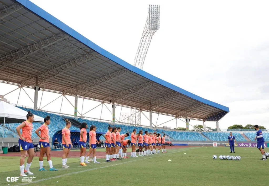 Seleção Sub-20 durante treino em preparação para amistoso contra o México. Foto: Rafael Ribeiro/CBF
