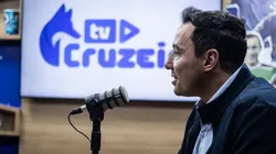 Pedro Junio no Cruzeiro Cast. Foto: Gustavo Aleixo/Cruzeiro