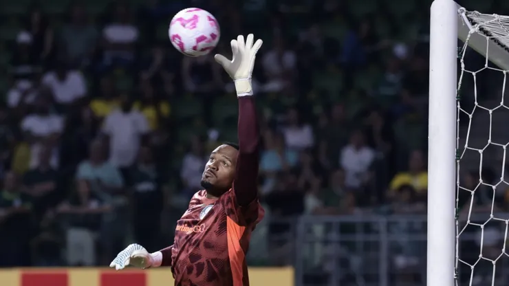 Carlos Miguel, goleiro do Palmeiras, durante partida contra o Cruzeiro no estadio Arena Allianz Parque pelo campeonato Brasileiro A 2025. Foto: Marcello Zambrana/AGIF