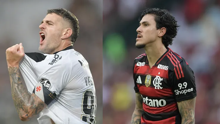 Vegetti e Pedro são os destaques de Vasco e Flamengo no Brasileirão - Fotos: Thaigo Ribeiro/AGIF