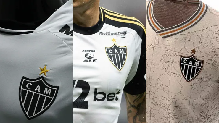 Camisas do Atlético. Foto: Divulgação/Atlético; Joisel Amaral/AGIF