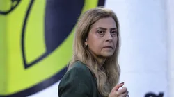 SP - BARUERI - 12/04/2025 - BRASILEIRO A 2025, PALMEIRAS X CORINTHIANS - leila pereira presidente do Palmeiras durante partida contra o Corinthians no estadio Arena Barueri pelo campeonato Brasileiro A 2025. Foto: Ettore Chiereguini/AGIF