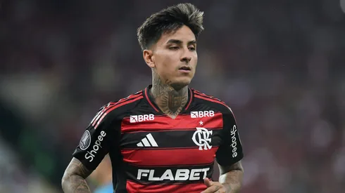 Pulgar jogador do Flamengo durante partida contra o Córdoba – Foto: Thiago Ribeiro/AGIF