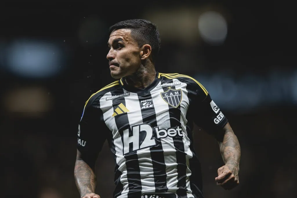 Dudu, com duas assistências, foi um dos destaques do Galo em semifinal da Sul-Americana em BH – Foto: Pedro Souza/Atlético