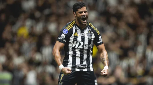 Hulk comemora seu gol em Atlético-MG x Del Valle - Foto: Pedro Souza / Atlético