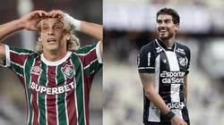Canobbio e Pedro Raul vão se enfrentar em Fluminense x Ceará - Fotos: Thiago Ribeiro/AGIF e Baggio Rodrigues/AGIF