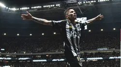 Bernard jogador do Atlético-MG comemora seu gol diante do Del Valle na Sul-Americana - Foto: Pedro Souza / Atlético