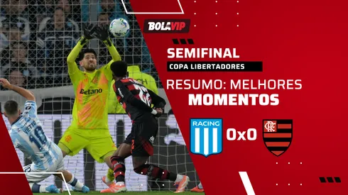Flamengo segura empate sem gols com o Racing e vai à final da Libertadores. Foto: Marcelo Endelli/Getty Images