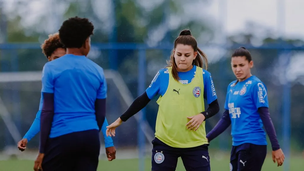 Jogadoras do Bahia em treinamento no CT