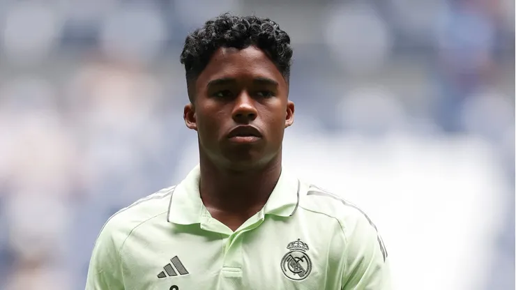Endrick durante partida do Real Madrid na Liga Espanhola