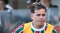 Soteldo durante jogo na Vila Belmiro.