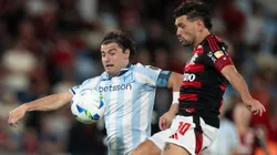 De Arrascaeta, jogador do Flamengo, durante partida contra o Racing no estadio Maracanã pelo campeonato Copa Libertadores 2025. Foto: Jorge Rodrigues/AGIF