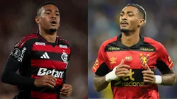 Flamengo x Sport se enfrentam pela 31ª rodada do Brasileirão. Fotos: Jorge Rodrigues/AGIF e Gilson Lobo/AGIF