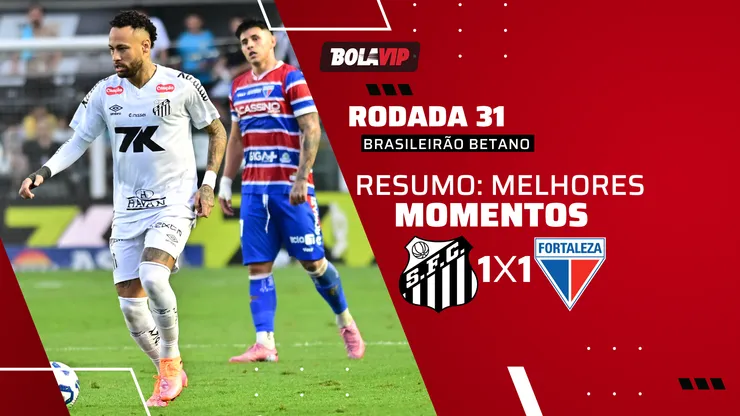 Santos 1 x 1 Fortaleza. Foto: Jota Erre/AGIF