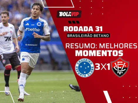 Cruzeiro vence Vitória por 3 a 1 pelo Campeonato Brasileiro