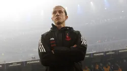 AVELLANEDA, ARGENTINA - OCTOBER 29: Filipe Luis, Head Coach of Flamengo, reacts prior to the Copa CONMEBOL Libertadores 2025 Semi-final second leg match between Racing Club and Flamengo at Presidente Peron Stadium on October 29, 2025 in Avellaneda, Argentina. (Photo by Marcos Brindicci/Getty Images)