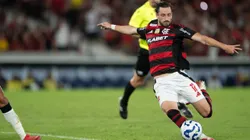 Vina, jogador do Flamengo, durante partida contra o Atletico-MG no estadio Maracana pelo campeonato Brasileiro A 2025. Foto: Jorge Rodrigues/AGIF