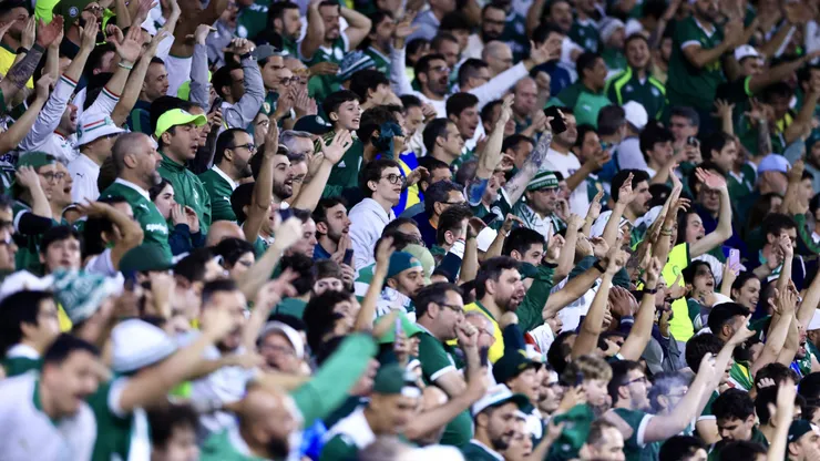 Torcida do Palmeiras durante partida contra LDU no estadio Arena Allianz Parque pelo campeonato Copa Libertadores 2025. Foto: Marcello Zambrana/AGIF