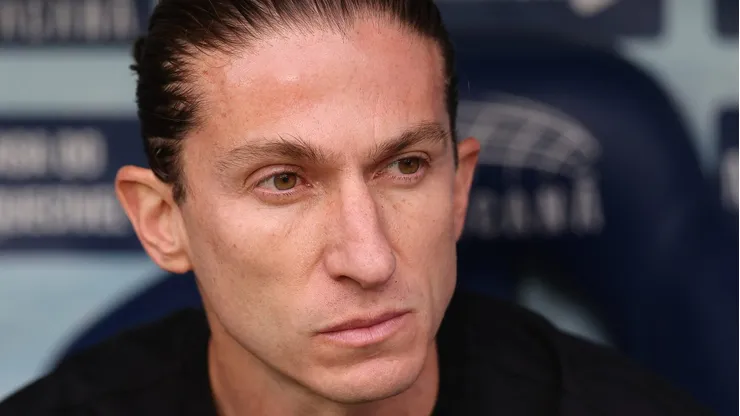 Filipe Luís, técnico do Flamengo em partida pelo campeonato brasileiro (Foto: Wagner Meier/Getty Images)