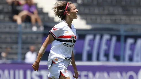 Duda Serrano em partida contra o Corinthians no Paulistão - Foto: Rubens Chiri/São Paulo FC