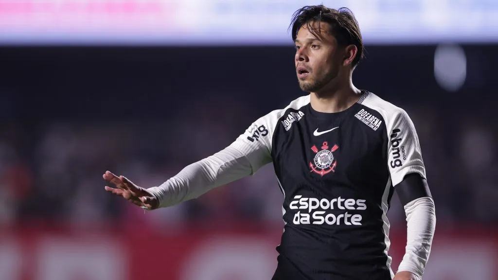 Romero jogador do Corinthians durante partida contra o Sao Paulo no estadio Morumbi pelo campeonato Brasileiro A 2025. Foto: Ettore Chiereguini/AGIF