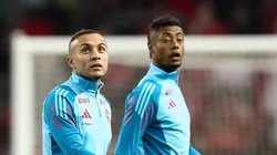 Bruno Henrique em aquecimento antes do jogo do Flamengo.