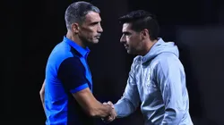 Abel Ferreira, técnico do Palmeiras e Vojvoda, técnico do Santos. Foto: Ettore Chiereguini/AGIF