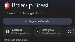 Bolavip Brasil no Google Discover
