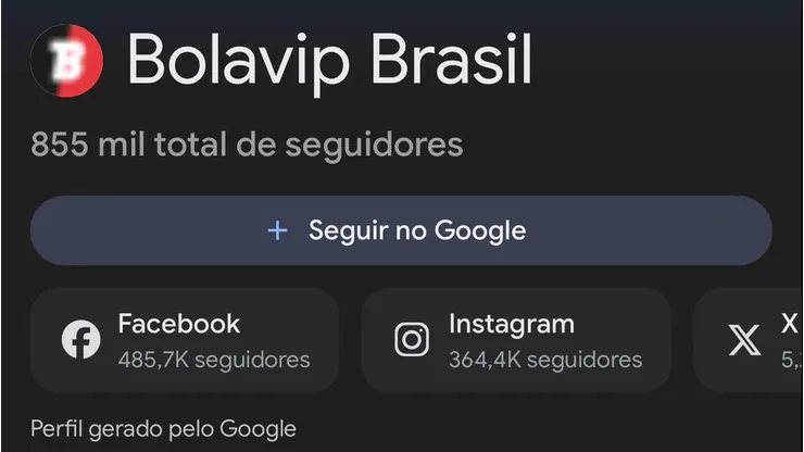 Bolavip Brasil no Google Discover
