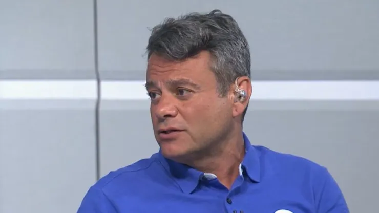 Eric Faria, comentarista do Sport TV falando sobre situação do Inter (Foto: Reprodução / Sport TV)