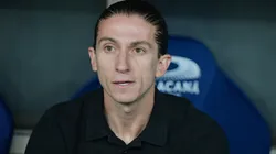 Filipe Luís no comando do Flamengo - Foto: Thiago Ribeiro/AGIF