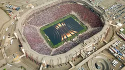 LIMA, PERU - NOVEMBER 23: Aerial view of the stadium during the pre-game show prior to the final match of Copa CONMEBOL Libertadores 2019 between Flamengo and River Plate at Estadio Monumental on November 23, 2019 in Lima, Peru. (Photo by Marcos Reategui/Getty Images)