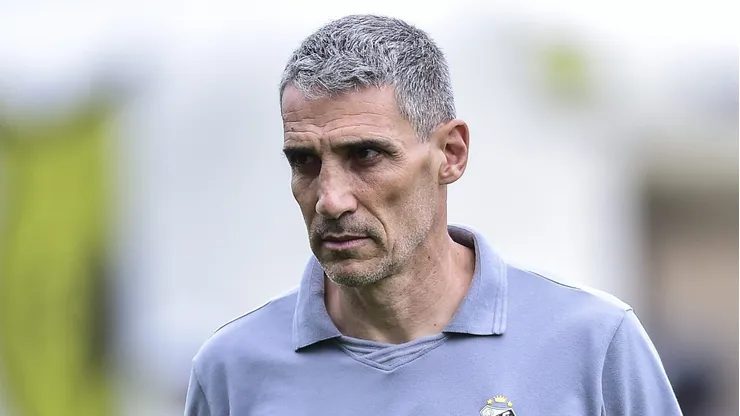 Vojvoda, técnico do Santos em partida pelo campeonato brasileiro (Foto: Mauro Horita/Getty Images)