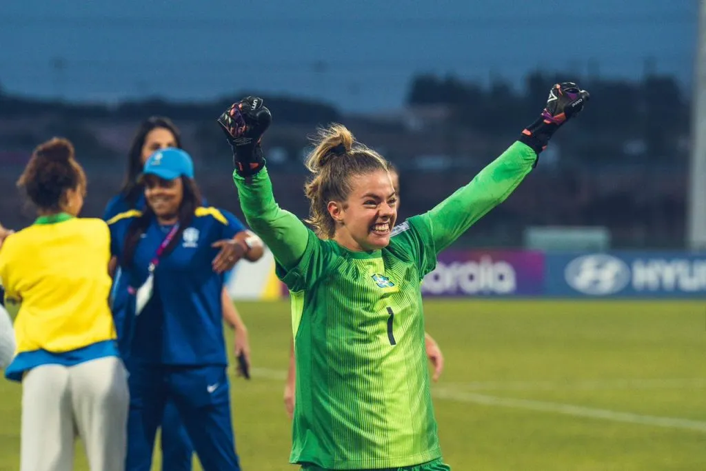 Goleira celebra classificação. Foto: Fábio Souza/CBF