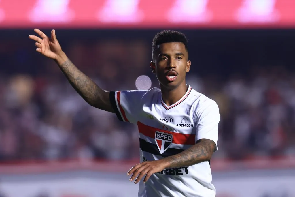 Marcos Antonio jogador do Sao Paulo durante partida contra o Fluminense no estadio Morumbi pelo campeonato Brasileiro A 2025. Foto: Marcello Zambrana/AGIF
