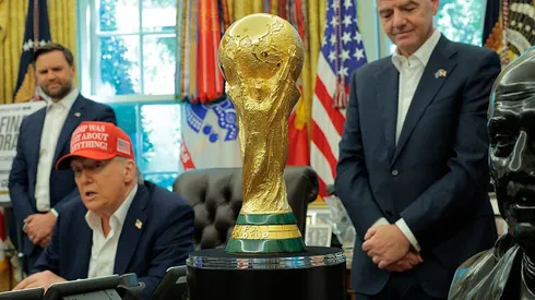 Taça da Copa do Mundo nos EUA. Foto: Chip Somodevilla/Getty Images