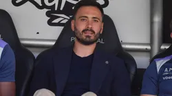 Davide Ancelotti tecnico do Botafogo durante partida contra o Santos no estadio Engenhao pelo campeonato Brasileiro A 2025. Foto: Thiago Ribeiro/AGIF