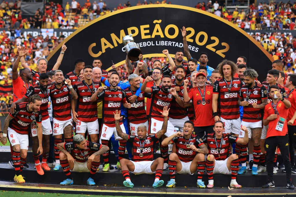Flamengo venceu o Athletico Paranaense e ficou com o tricampeonato da Libertadores. Foto: Buda Mendes/Getty Images)