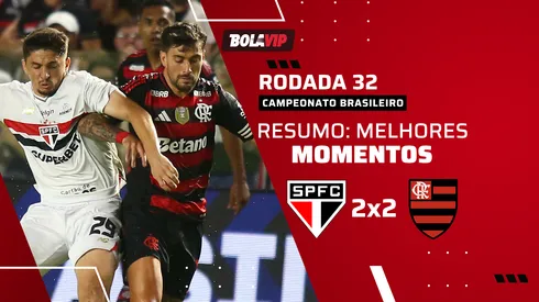 São Paulo 2 x 2 Flamengo pelo Brasileirão Betano: Foto: Mauricio De Souza/AGIF