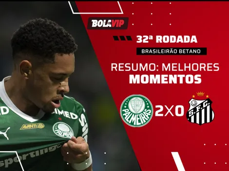 Vitor Roque dá show, Palmeiras vence o Santos e afunda o rival no z-4