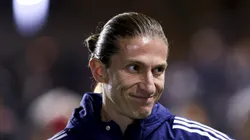 Filipe Luís durante jogo em Bragança Paulista.