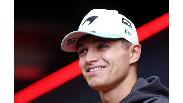 SAO PAULO, BRAZIL - NOVEMBER 06: Lando Norris of Great Britain and McLaren looks on in the Paddock during previews ahead of the F1 Grand Prix of Brazil at Autodromo Jose Carlos Pace on November 06, 2025 in Sao Paulo, Brazil. (Photo by Lars Baron/Getty Images)