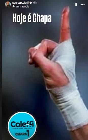 Postagem Paulo Caleffi. Foto: Reprodução/Instagram oficial Paulo Caleffi