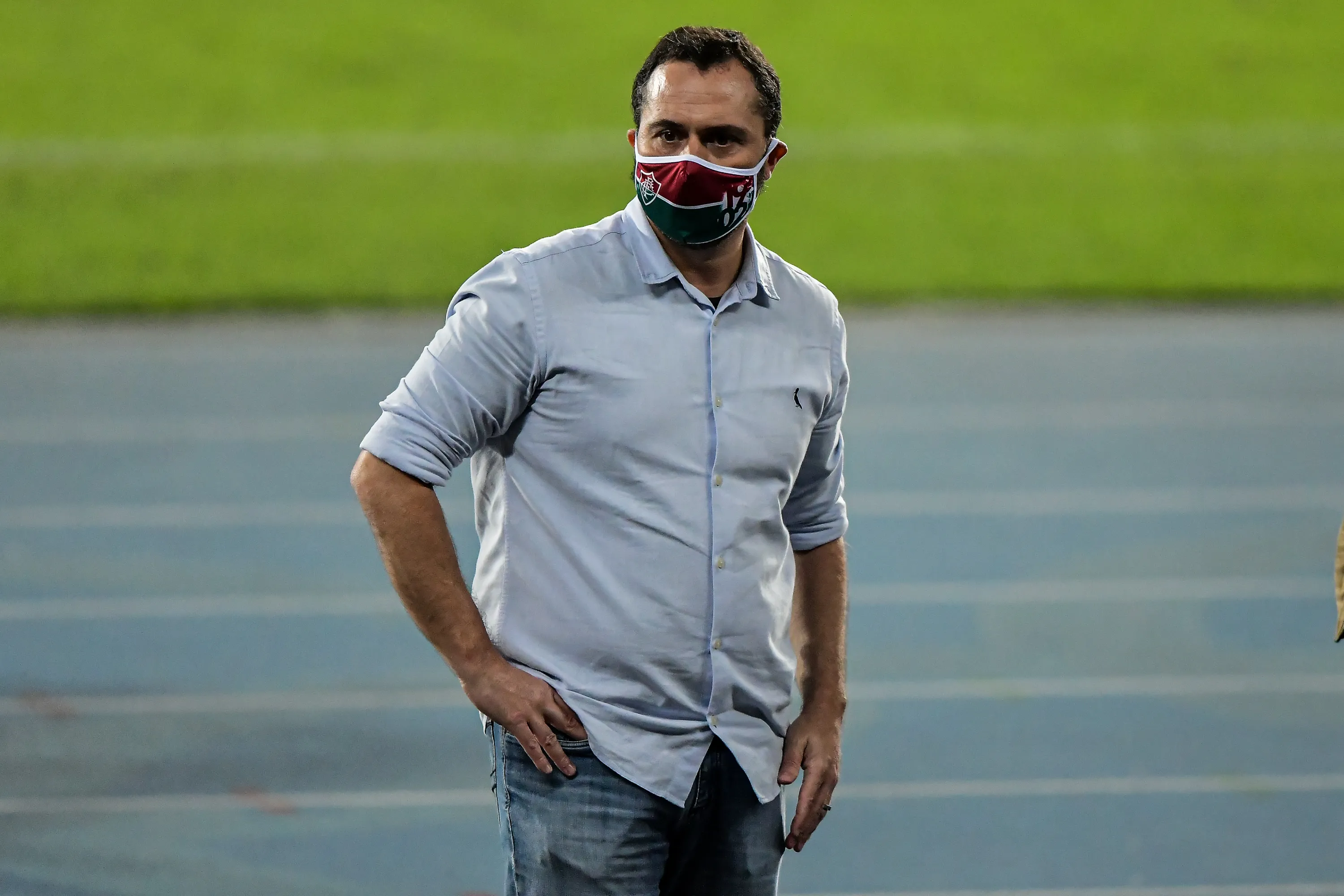 Mário Bittencourt presidente do Botafogo durante partida contra o Fluminense no estadio Engenhao pelo campeonato Amistoso. Foto: Thiago Ribeiro/AGIF