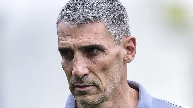 Vojvoda, técnico do Santos em partida pelo campeonato brasileiro (Foto: Mauro Horita/Getty Images)