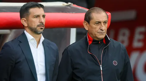 Ramón Díaz (D) causou polêmica com fala machista após Internacional x Bahia