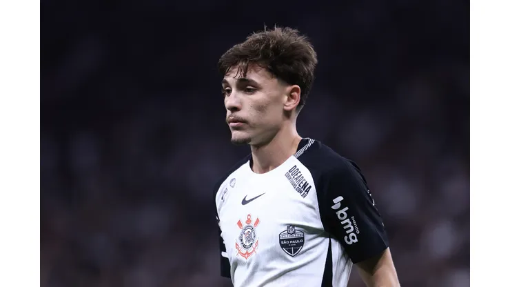 Breno Bidon jogador do Corinthians durante partida contra o Palmeiras no estadio Arena Corinthians pelo campeonato Brasileiro A 2025. Foto: Marcello Zambrana/AGIF